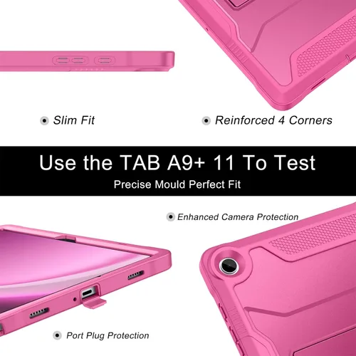 Vista 7 de Funda Soke para Samsung Galaxy Tab A9 Plus 2023, con soporte incorporado, funda protectora resistente a los golpes para Galaxy Tab A9+ de 11