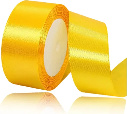 Vista 126 de Cinta beige de 1-1/2 pulgadas x 25 yardas, cinta de satén de tela de color sólido para envolver regalos, manualidades, ramos de novia, coronas