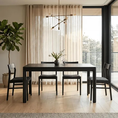 Vista 16 de NTC Flow Mesa de Café Moderna de Madera Rectangular con Cajón Oculto – Resistente al Agua y al Calor, Negro Quemado