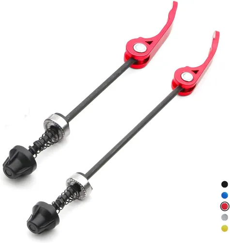 Vista 8 de DEER U Road Mountain Bicycle MTB Wheel Hub Front and Rear Skewers Quick Release Clip Bolt Lever Axle QR 145/180 mm, a Pair