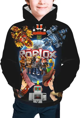 Vista 3 de ETHORY Sudadera con capucha unisex para niños, diseño de dibujos animados, con bolsillos