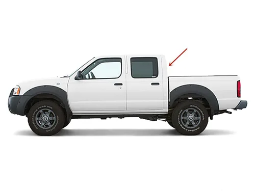 Vista 7 de Vidrio trasero calefactado para ventana trasera compatible con Nissan Frontier Pickup 4 puertas Crew Cab modelos 2001-2004