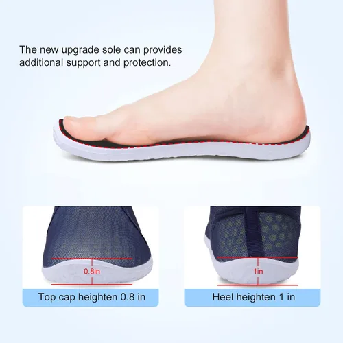Vista 5 de XIHALOOK Zapatos acuáticos para mujeres y hombres, secado rápido, con cordón, para playa, natación, piscina, surf, deportes acuáticos