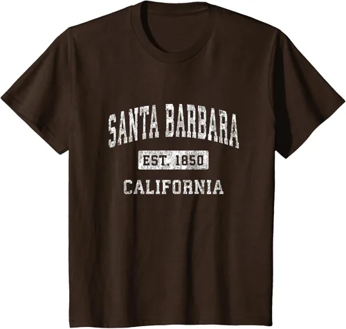 Vista 44 de Camiseta deportiva clásica de Santa Bárbara California CA, Negro, S