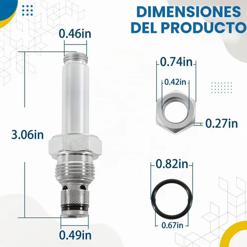Vista 6 de DSV-080-2NCP-N Válvula de cartucho solenoide para SPX Fenner Stone VF-4009
