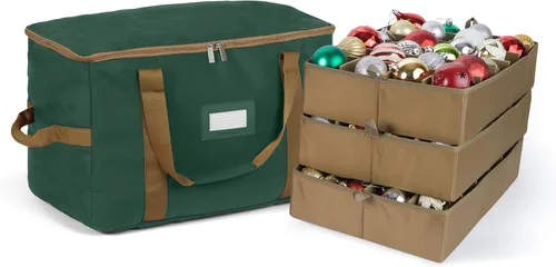 Vista 38 de Covermates Keepsakes Bolsa de almacenamiento ajustable para adornos, con asas de transporte, protección acolchada, ruedas dobles, almacenamiento