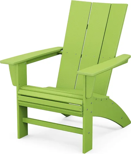 Vista 7 de POLYWOOD Silla Adirondack moderna Curveback Negro
