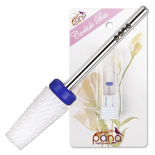 Vista 14 de PANA - Cabezal cónico de carburo con vástago de 3/32 pulgadas (negro, grano grueso), broca de uñas para eliminación rápida de acrílico o gel duro