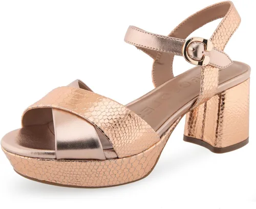 Vista 9 de Aerosoles Sandalias de tacón Cosmos para mujer Cuero Beige Beige