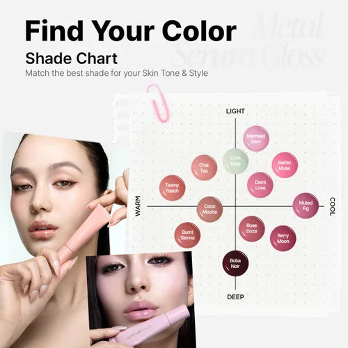 Vista 6 de LIP-PRESSION Metal Serum Gloss Brillo de labios coreano (Barbiemuse)
