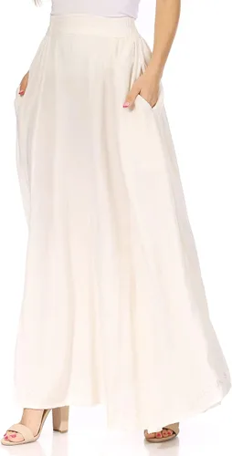 Vista 3 de Sakkas Noemi - Falda larga de verano estilo bohemio, cintura elástica y bolsillos