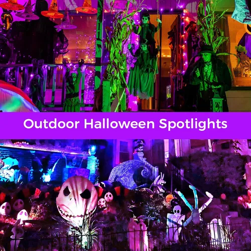 Vista 2 de Focos RGB para exteriores, foco RGB de 12 W, luces de paisaje que cambian de color para patio, jardín, camino, 120 V, impermeable, iluminación