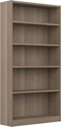 Vista 12 de Bush Furniture Universal - Estantería pequeña de 2 estantes en acabado gris ceniza, estantería de almacenamiento bajo y exhibición