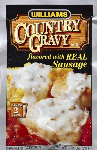 Vista 2 de Williams Country Gravy saborizado con salchicha real, 2.5 onzas.