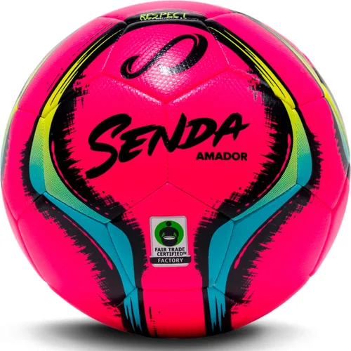 Vista 11 de Senda Amador Bola de Fútbol de Entrenamiento, Certificado de Comercio Justo Amarillo y azul