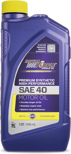 Vista 4 de Royal Purple 01040 SAE 40 Aceite de motor sintético de alto rendimiento resistente - Botella de 1 cuarto de galón