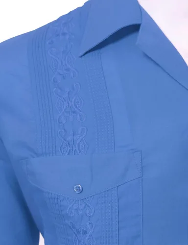 Vista 2 de Allsense Men's Long Sleeve Cuban Guayabera Shirts