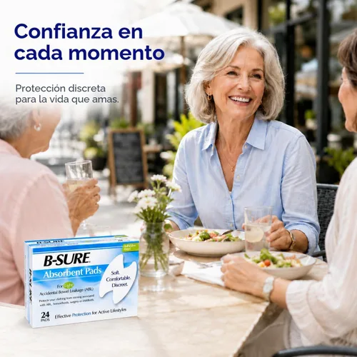 Vista 7 de Toallas B-Sure para Fuga Anal, Caja/24 Toallas