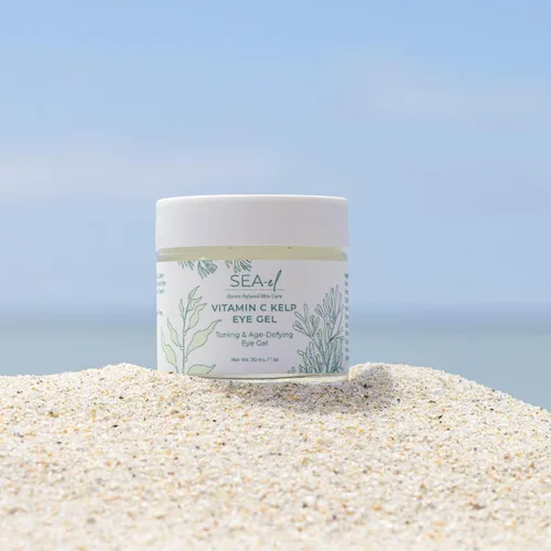 Vista 7 de Sea-el Vitamina C Kelp Gel tonificante y antiedad para el cuidado de la piel para hinchazón, bolsas debajo de los ojos y ojeras, refrescante brillo