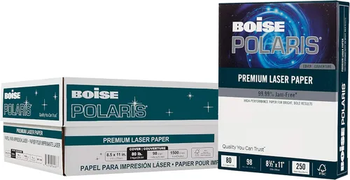 Vista 7 de BOISE POLARIS Papel láser de alta calidad, carta de 8.5 x 11 pulgadas, 98 blanco brillante, 28 libras, cartón de 6 resmas (3,000 hojas)