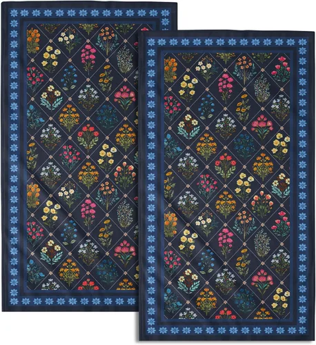 Vista 27 de Toalla de mano de baño de ancla, 2 piezas, toallas de mano absorbentes náuticas a rayas blancas, anclajes marinos, toalla facial suave
