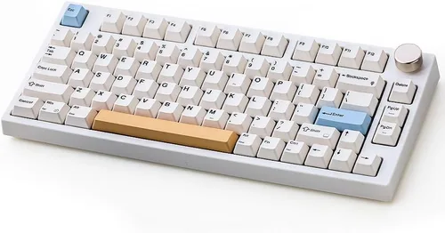 Vista 8 de NJ80-AP Teclado mecánico inalámbrico con perilla Bluetooth 5.0/2.4G/conexión con cable 75% Teclado para juegos programable RGB personalizado