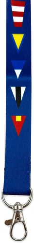 Vista 2 de PinMaze International Marine Navy - Llavero de bandera con código de señal - Soporte para insignia de barco náutico marítimo