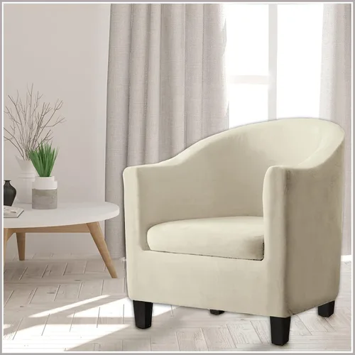 Vista 5 de Fundas de terciopelo para sillones, fundas de elastano para sillones, fundas elásticas para sillas de bañera, fundas protectoras para muebles, funda
