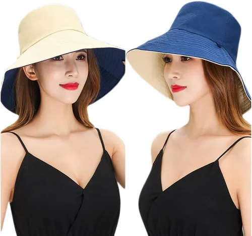 Vista 10 de Gorra de pesca plegable para playa, protección solar UPF UV, impermeable, transpirable, ala ancha, sombrero para el sol para mujer H01-Beige