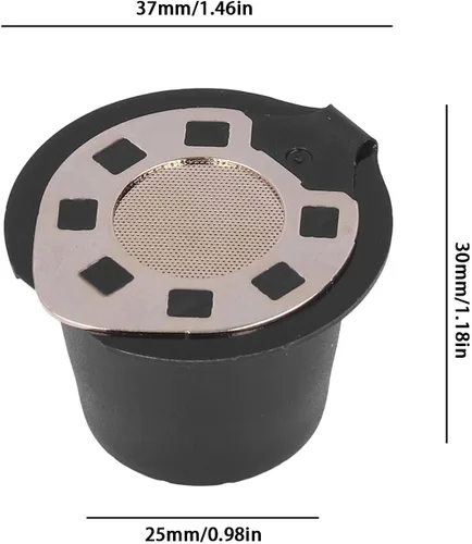 Vista 4 de Cápsulas de café reutilizables para Nespresso, cápsulas de café de acero inoxidable con cepillo para cuchara, taza de cápsula de 1.7 fl oz cápsulas