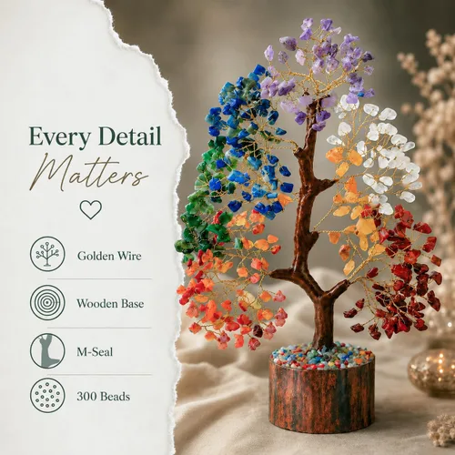 Vista 3 de El árbol de cristal original de 7 chakras, regalo de cumpleaños para mujeres, árbol de la vida de cristal curativo para hermana, regalos