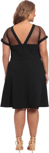 Vista 7 de Maggy London Vestido de ilusión ajustado y acampanado para mujer