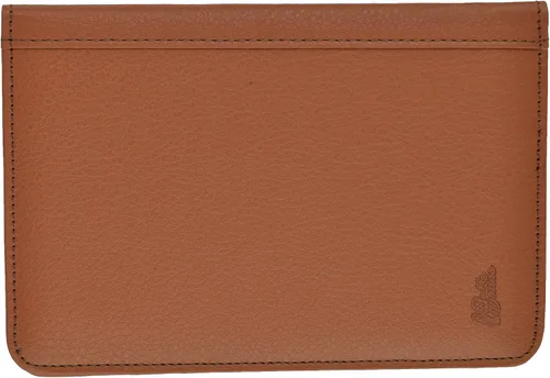 Vista 2 de Belle Donne Cartera con bloqueo RFID para pasaporte, cubierta para pasaporte, soporte de documentos de viaje de piel sintética, Marrón claro