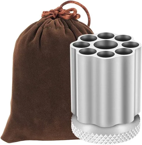 Vista 5 de Portabolígrafos Revólver Giratorio, Portabolígrafos de Cilindro de Pistola, Portaplápices Favorito y Suministros de Papelería Perfectos (Negro)