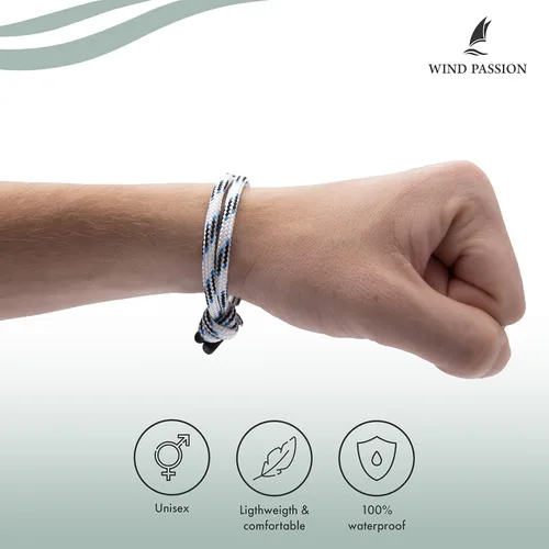 Vista 37 de Wind Passion Pulsera para hombre con cuerda mono con estilo náutico trenzado