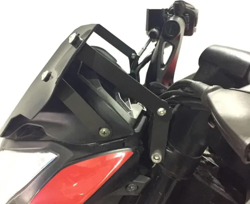 Vista 4 de GP Kompozit Parabrisas deportivo ahumado compatible para Bajaj Pulsar NS200 2011-2023 11.8 in