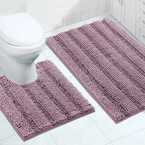 Vista 93 de Turquoize Alfombra de baño de chenilla de lujo para baño, extra absorbente, alfombra de ducha de microfibra antideslizante para baño, alfombra Aqua