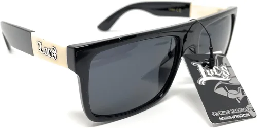 Vista 7 de Locs 91075 - Gafas de sol negras Auténtico Gangster Squared Plana Top Ivory Arms Shades