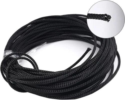 Vista 5 de Othmro Funda de cable trenzado expandible PET de 32.8 pies, protector de cable flexible de 2/25 pulgadas, funda de organización de cables