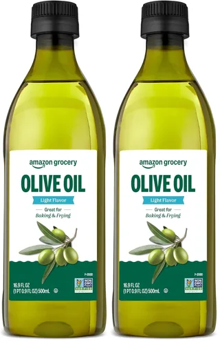 Vista 5 de Amazon Grocery, Aceite de oliva, sabor ligero, 16.9 onzas líquidas (anteriormente Amazon Fresh, el embalaje puede variar)