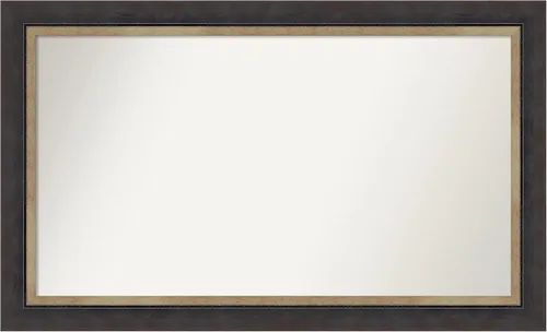 Vista 415 de Amanti Art Espejo personalizado, espejo de baño negro Astor, espejo de pared o espejo de tocador de baño sobre el fregadero (25 x 25 pulgadas)