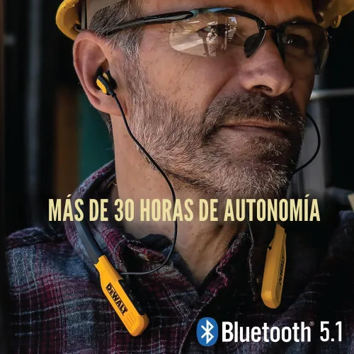 Vista 2 de Auriculares inalámbricos Bluetooth con banda para el cuello DEWALT