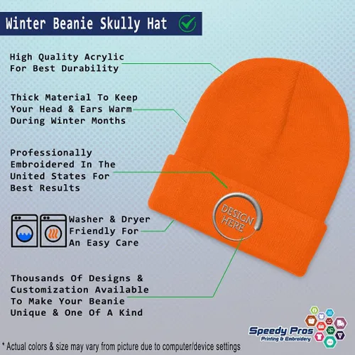 Vista 10 de Gorro de invierno para hombres y mujeres, gorro de acrílico con texto personalizado personalizado