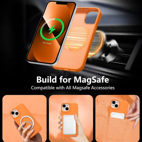 Vista 500 de Funda magnética de silicona para iPhone 13 Pro, color blanco antiguo [Compatible con Magsafe] [Forro de microfibra suave antiarañazos], funda