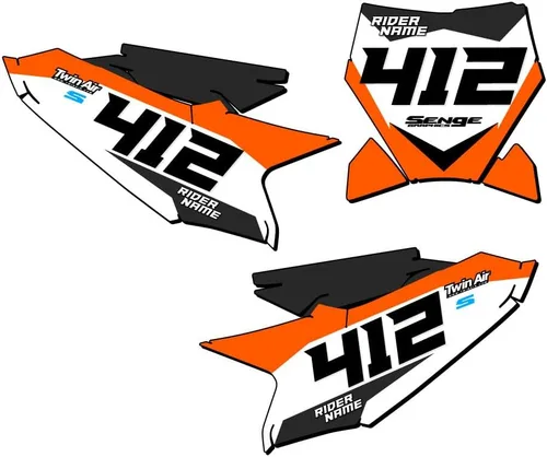 Vista 4 de 1998-2001 SX 50 SG63 Custom MX matrículas Senge Graphics Kit compatible con KTM
