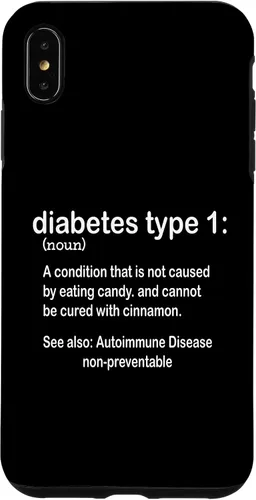 Vista 11 de Funda gráfica divertida para diabetes para iPhone 16 tipo 1