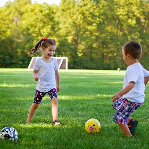 Vista 5 de Daball Balón de fútbol para niños y niños pequeños, tamaño 1 y talla 3, bomba y caja de regalo incluidas