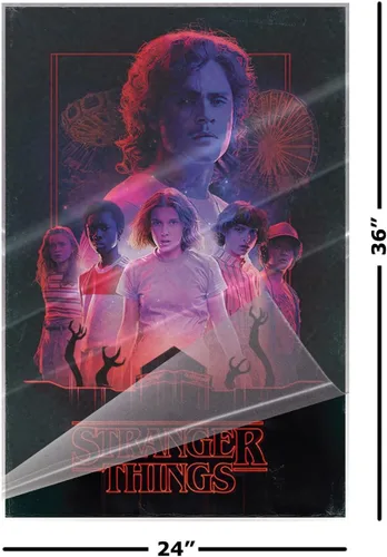 Vista 2 de Stranger Things - Póster de programa de televisión (Horror) (Tamaño: 24" x 36") (póster laminado)
