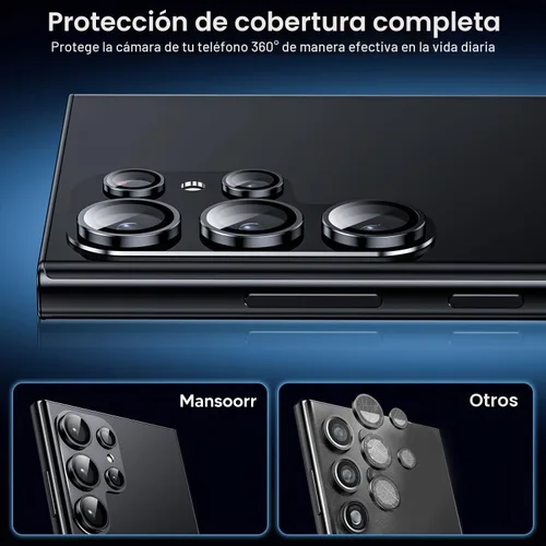Vista 5 de Protector de Lente de Cámara para Samsung Galaxy S24 Ultra, [Protección Completa] [Adsorción de Fuerza Potente] Protector de Pantalla de Cámara