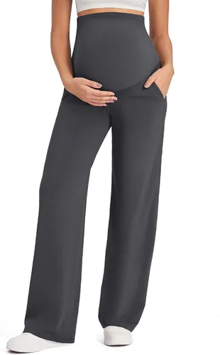 Vista 20 de G4Free EverGoing - Pantalones de maternidad sobre el vientre, pantalones de Negro